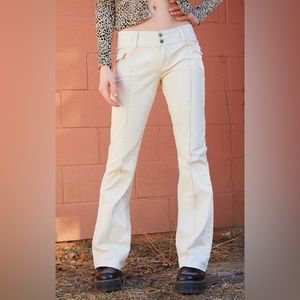 John Galt Cream Agatha Low Rise Pants